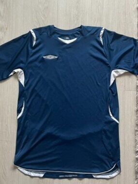 Umbro Soccer Climate Control Jersey Men's Large Blue Athletic Training Football